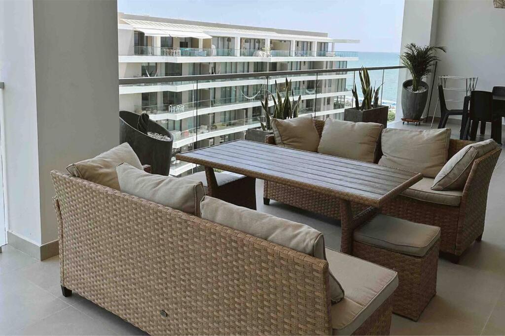 Lujoso Penthouse - Vista Al Mar - Playa Privada Apartman Cartagena Kültér fotó