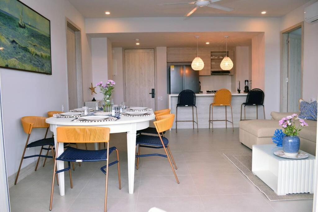 Lujoso Penthouse - Vista Al Mar - Playa Privada Apartman Cartagena Kültér fotó